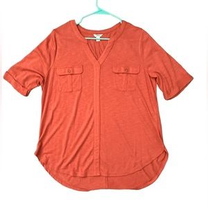 Sonoma 3/4 Sleeve Coral Blouse - Size XL